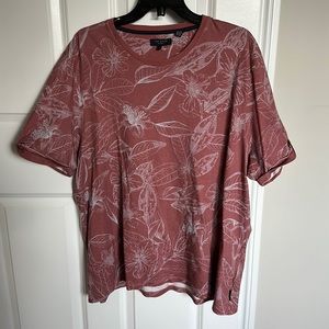 Ted Baker Size 7 Flower Pink Shirt